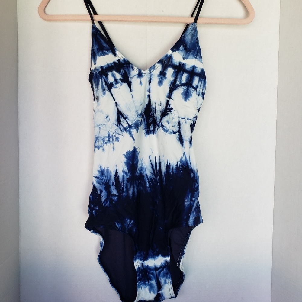 Tie-dye one piece bathing suit